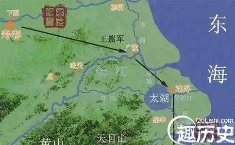 王翦攻楚进军路线